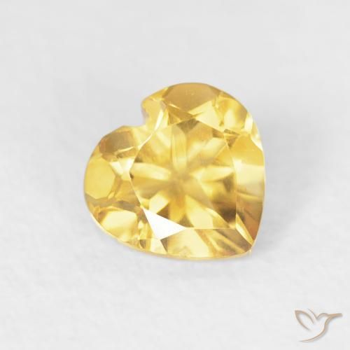 Citrine Doré naturelle Cœur, 0.39 ct, VVS-VS