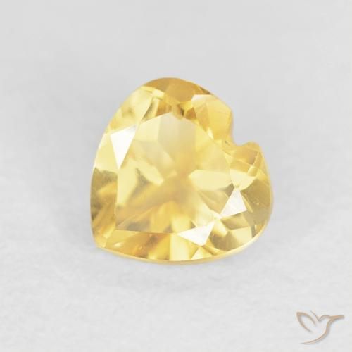 0.46ct Naturel Doré vif Citrine, Cœur, VVS-VS