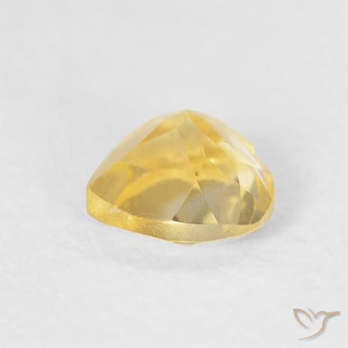 Citrine Doré vif naturelle Cœur, 0.46 ct, VVS-VS
