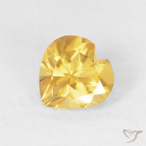 0.47ct Naturel Doré vif Citrine, Cœur, VVS-VS