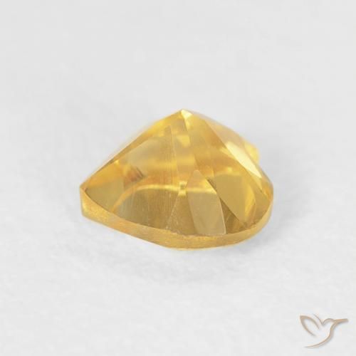 Citrine Doré vif naturelle Cœur, 0.47 ct, VVS-VS