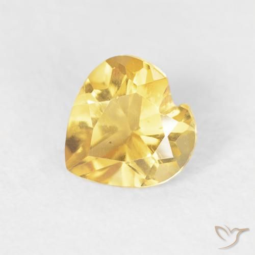 0.39ct Naturel Doré vif Citrine, Cœur, VVS-VS