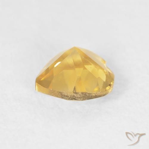 Citrine Doré vif naturelle Cœur, 0.39 ct, VVS-VS