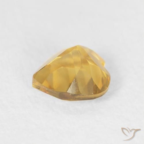Citrine Doré vif naturelle Cœur, 0.44 ct, VVS-VS
