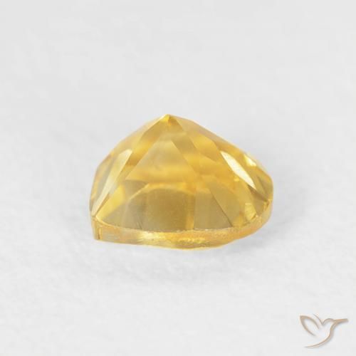 Citrine Doré vif naturelle Cœur, 0.45 ct, VVS-VS