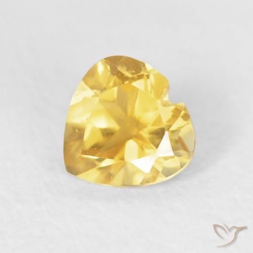0.47ct Naturel Doré vif Citrine, Cœur, VVS-VS