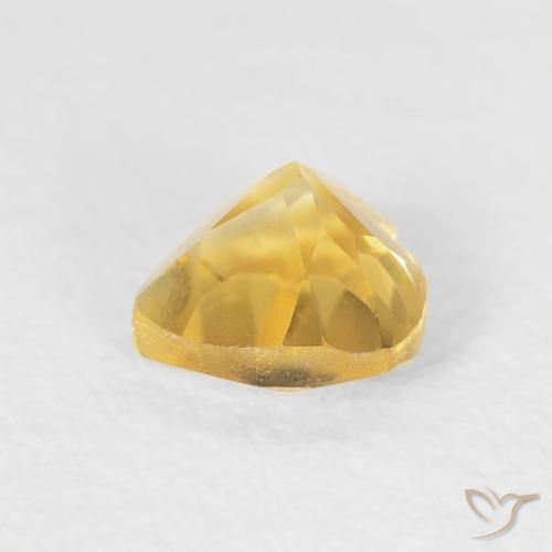 Citrine Doré vif naturelle Cœur, 0.47 ct, VVS-VS