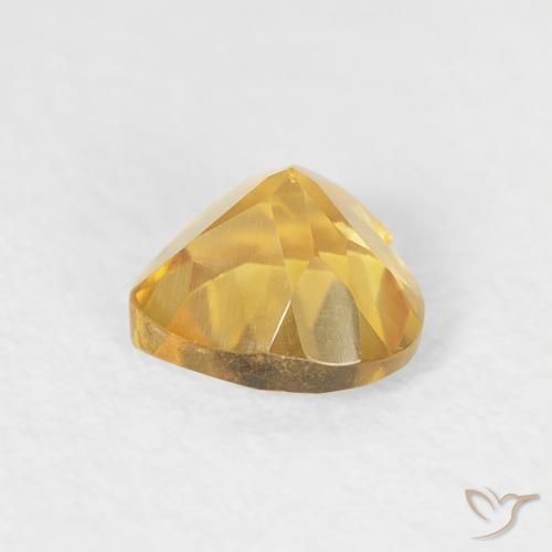 Citrine Doré vif naturelle Cœur, 0.44 ct, VVS-VS