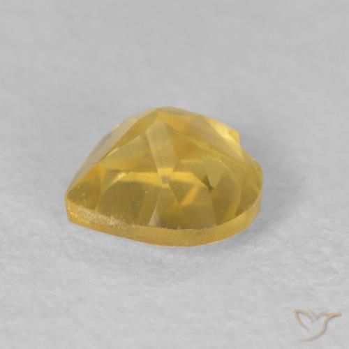 Citrine Doré moyen naturelle Cœur, 0.47 ct, VS