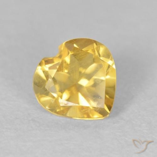 Citrine Orange Doré naturelle Cœur, 0.50 ct, VS