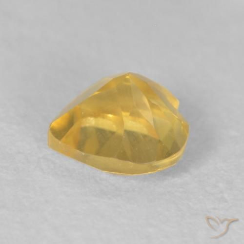 Citrine Orange Doré naturelle Cœur, 0.50 ct, VS
