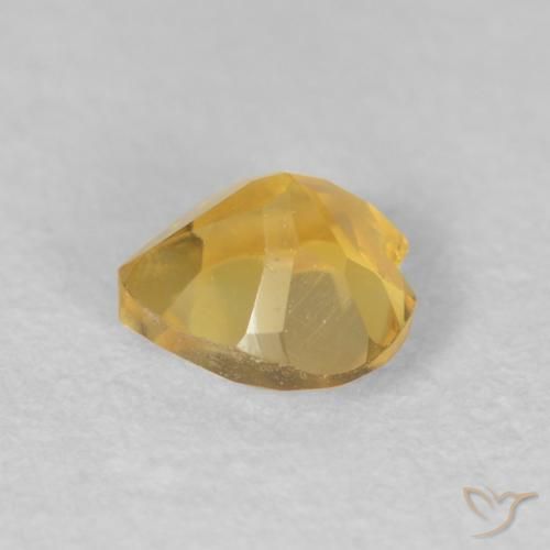 Citrine Doré moyen naturelle Cœur, 0.45 ct, VS
