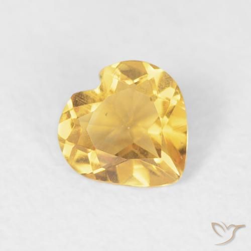 Citrine Orange Doré naturelle Cœur, 0.35 ct, VVS