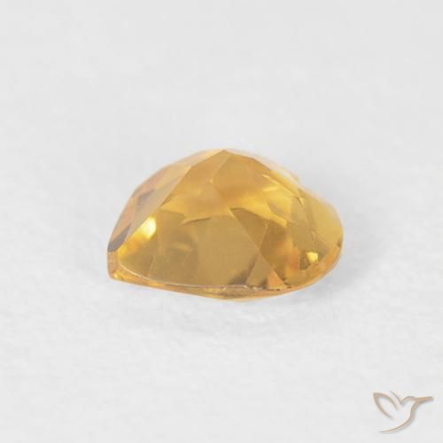 Citrine Orange Doré naturelle Cœur, 0.35 ct, VVS