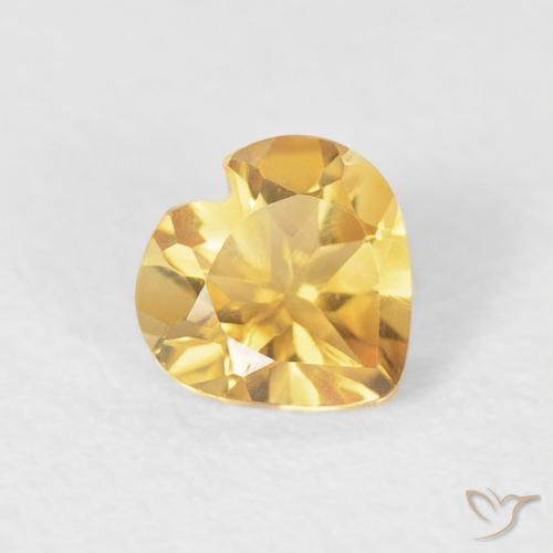 Citrine Or naturelle Cœur, 0.39 ct, VVS