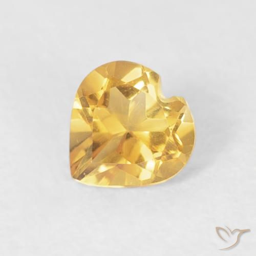 0.37ct Naturel Doré moyen Citrine, Cœur, VVS-VS