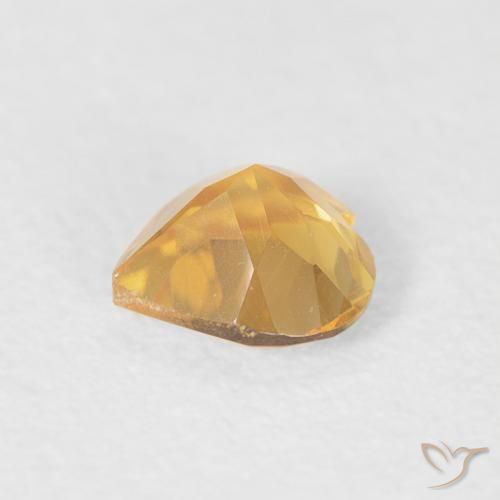 Citrine Doré moyen naturelle Cœur, 0.37 ct, VVS-VS