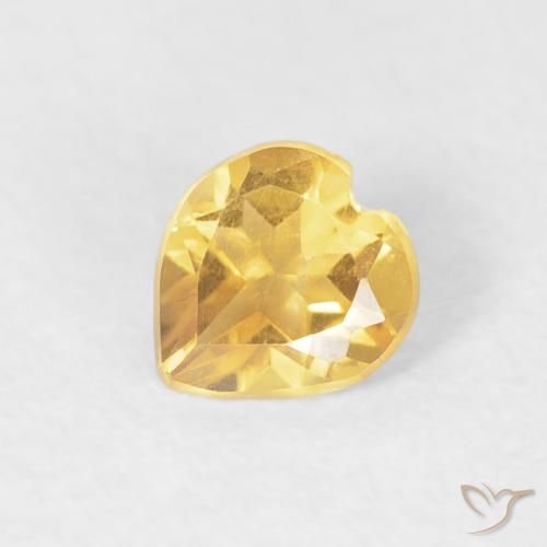 0.32ct Naturel Orange Doré Citrine, Cœur, VVS