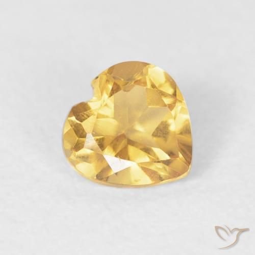 Citrine Or moyen naturelle Cœur, 0.39 ct, VVS