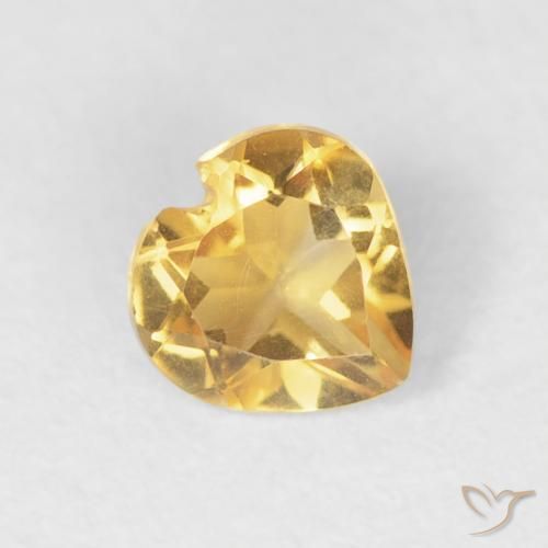 Citrine Or naturelle Cœur, 0.42 ct, VVS