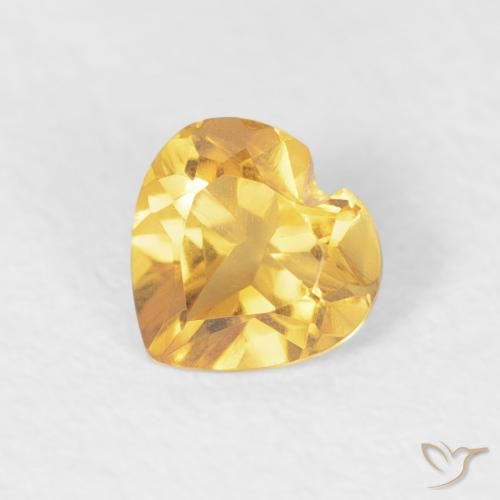 0.38ct Naturel Or moyen Citrine, Cœur, VVS