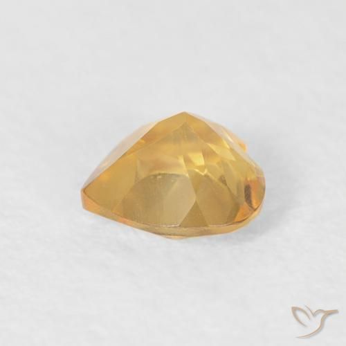 Citrine Or moyen naturelle Cœur, 0.38 ct, VVS