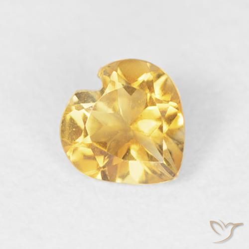 Citrine Or naturelle Cœur, 0.36 ct, VVS