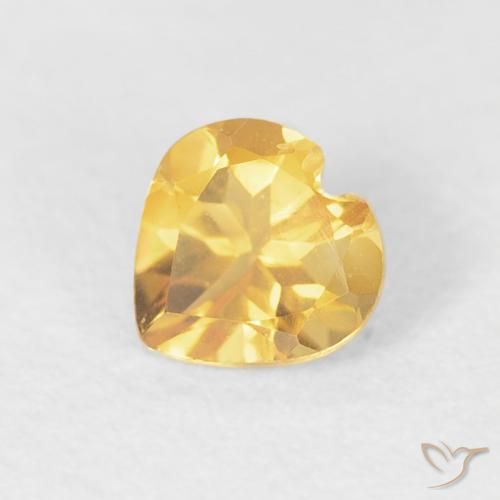 0.41ct Naturel Or Citrine, Cœur, VVS