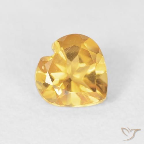 Citrine Or naturelle Cœur, 0.41 ct, VVS