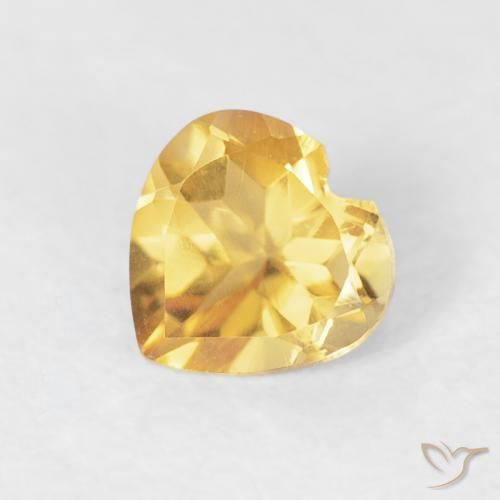 0.44ct Naturel Or moyen Citrine, Cœur, VVS