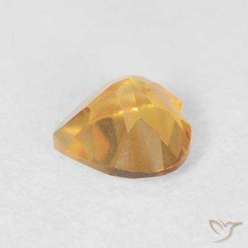 Citrine Or moyen naturelle Cœur, 0.44 ct, VVS