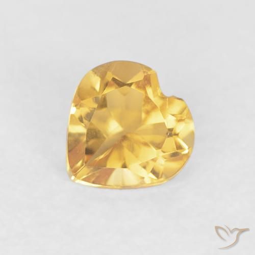 0.42ct Naturel Or moyen Citrine, Cœur, VVS