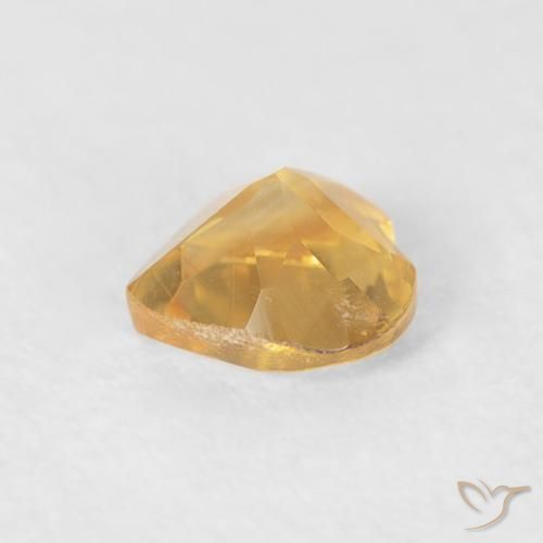 Citrine Or moyen naturelle Cœur, 0.42 ct, VVS