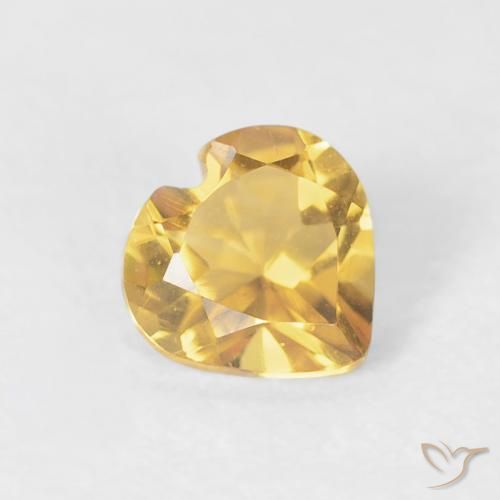 Citrine Or moyen naturelle Cœur, 0.41 ct, VVS