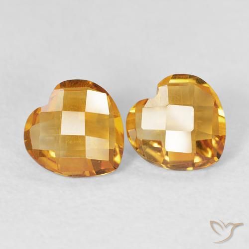 Shop natural 1.29ct Or-orange moyen Citrine gems, Cœur, from Brésil at GemSelect. In stock, global shipping!