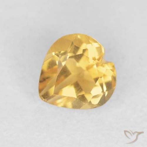 0.48ct Naturel Or moyen Citrine, Cœur, VVS