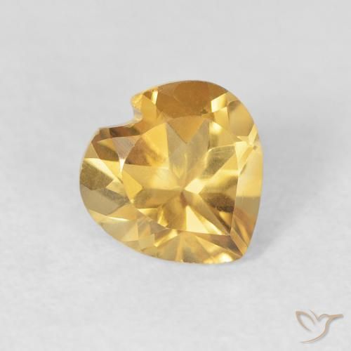 Citrine Or moyen naturelle Cœur, 0.72 ct, VVS