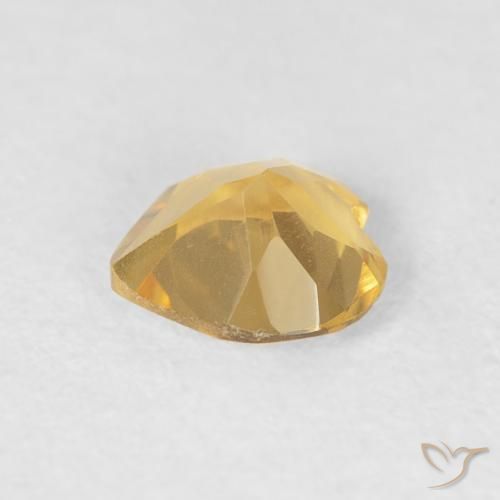 Citrine Doré naturelle Cœur, 0.55 ct, VVS