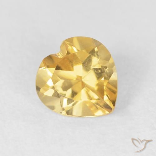 0.72ct Naturel Or Citrine, Cœur, VVS