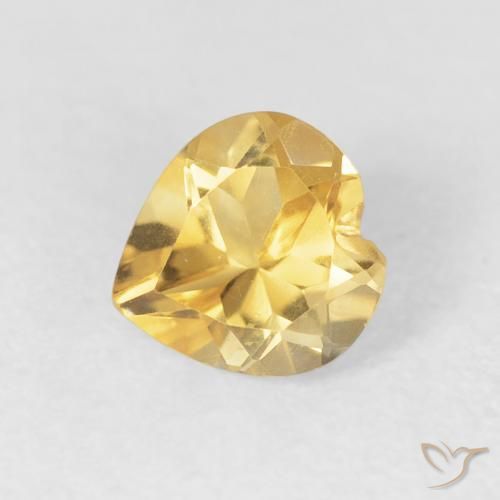 Citrine Or naturelle Cœur, 0.72 ct, VVS