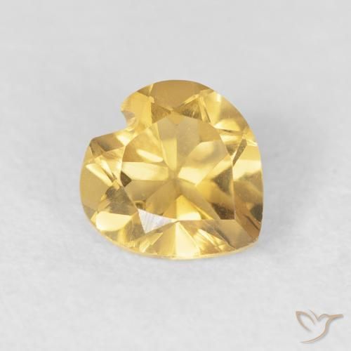 0.67ct Naturel Doré profond Citrine, Cœur, VVS