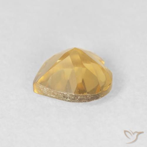 Citrine Doré profond naturelle Cœur, 0.67 ct, VVS