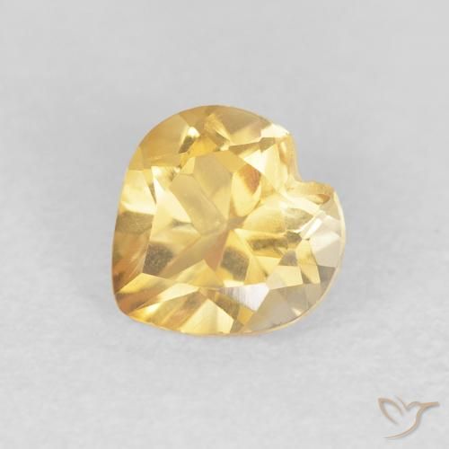 0.74ct Naturel Doré vif Citrine, Cœur, VVS