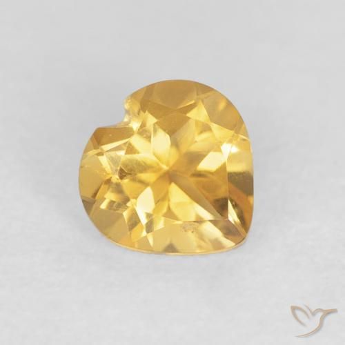 0.73ct Naturel Doré vif Citrine, Cœur, VVS