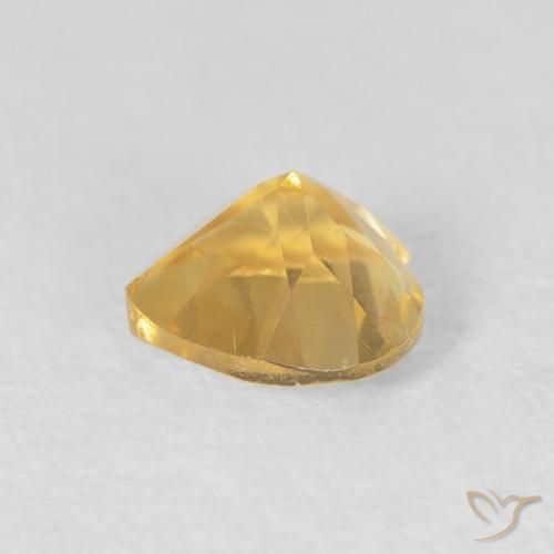 Citrine Doré vif naturelle Cœur, 0.73 ct, VVS