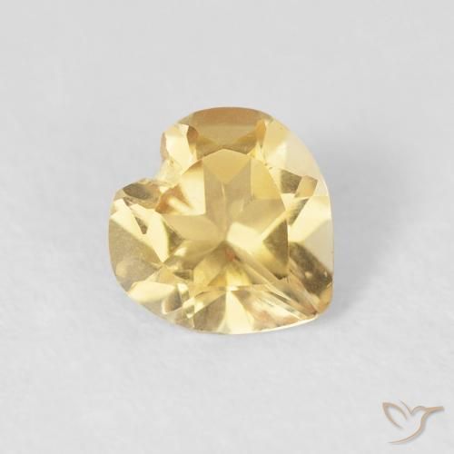 Citrine Or naturelle Cœur, 0.55 ct, VVS