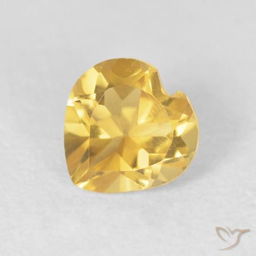 0.81ct Naturel Doré vif Citrine, Cœur, VVS