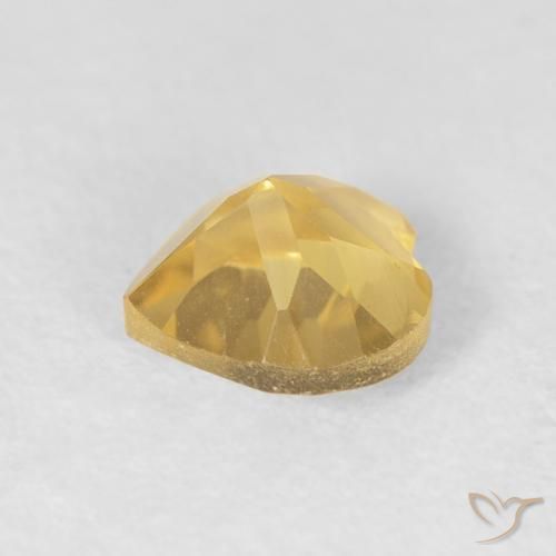 Citrine Doré vif naturelle Cœur, 0.81 ct, VVS