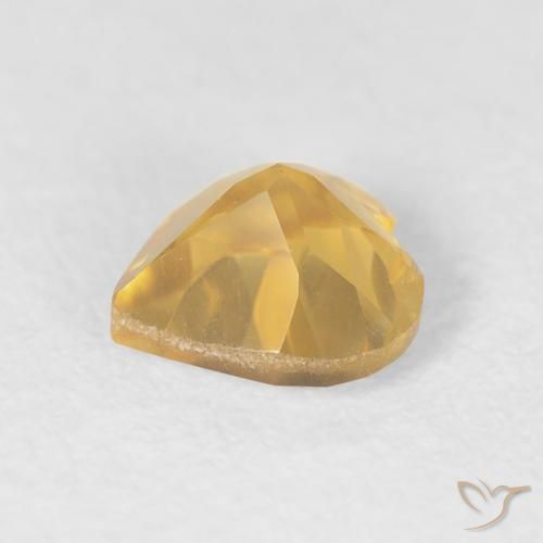 Citrine Orange Doré naturelle Cœur, 0.66 ct, VVS