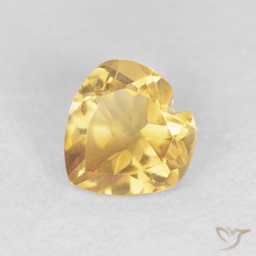 0.45ct Naturel Or Citrine, Cœur, VVS